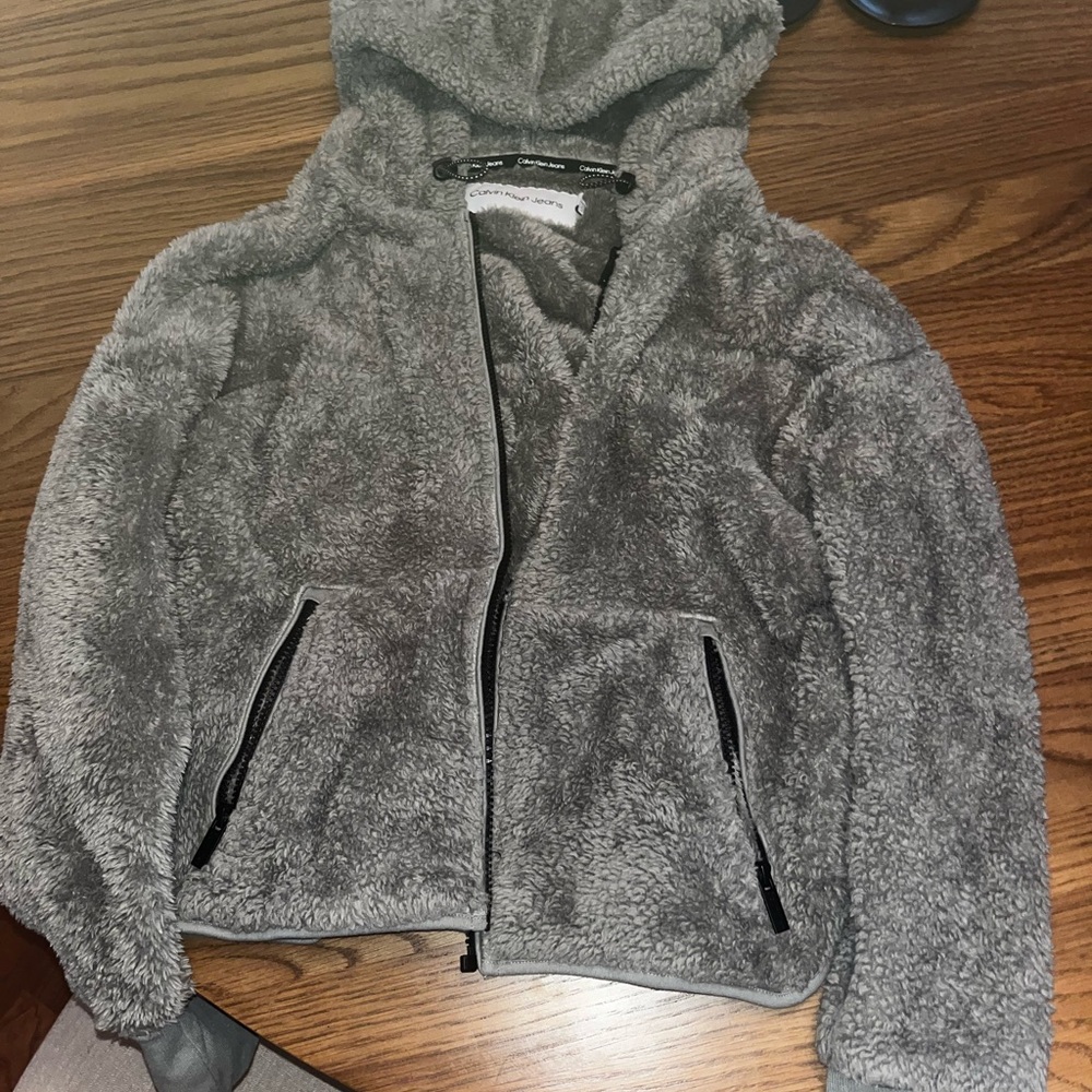 Calvin Klein Gray Fleece Jacket